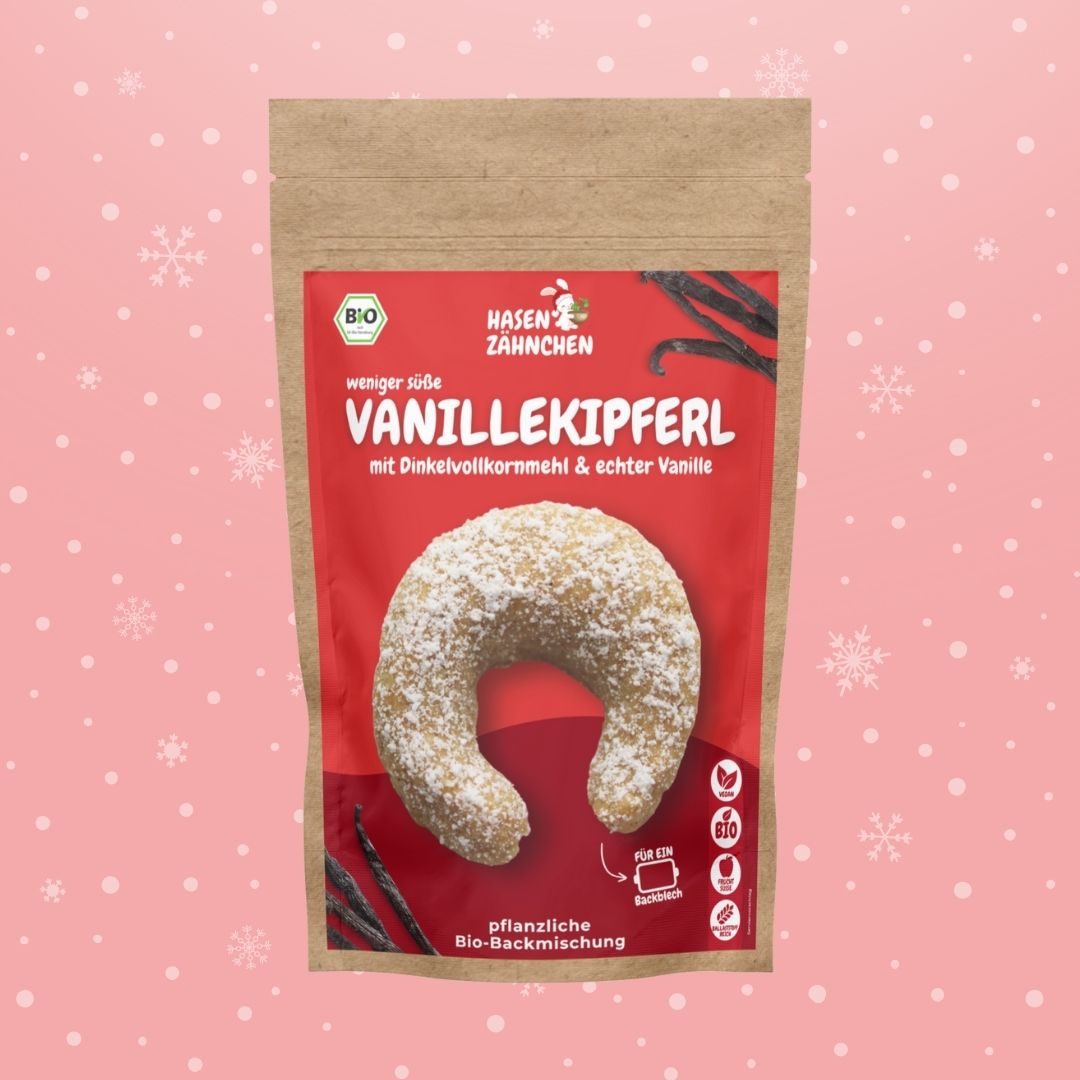 Hasenzähnchen Bio Vanillekipferl Backmiscung Verpackung