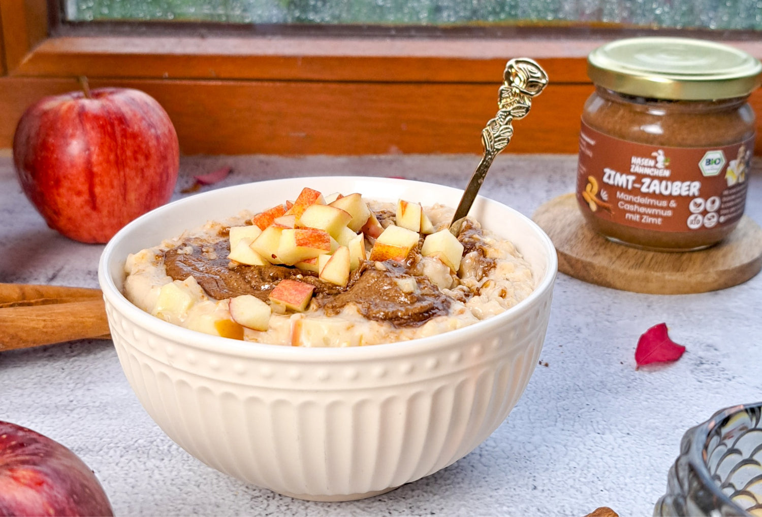 Cremiges Apfel-Zimt-Porridge