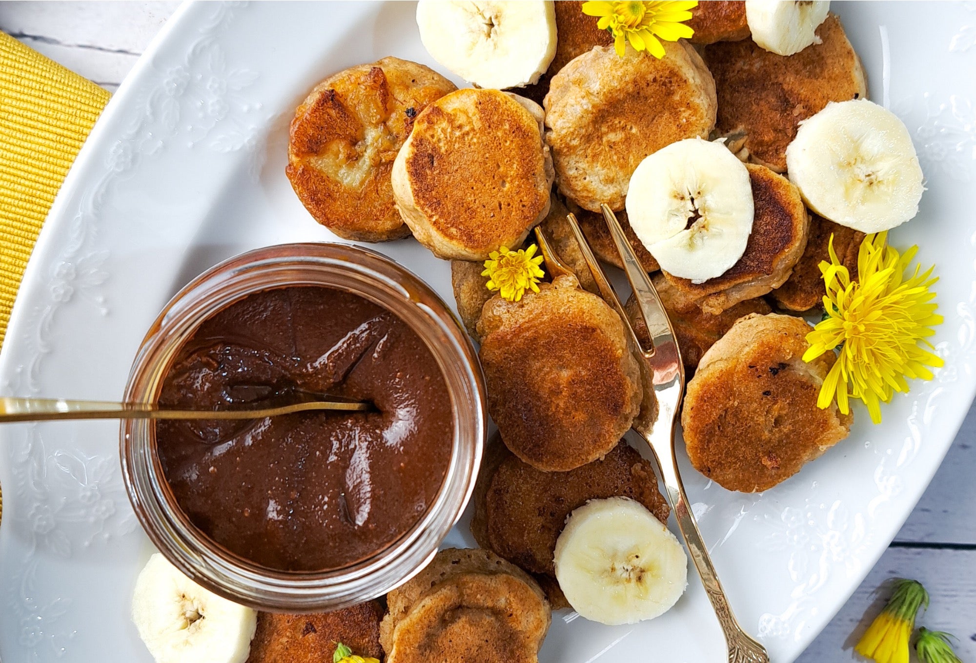 Gefüllte Bananen-Pancakes