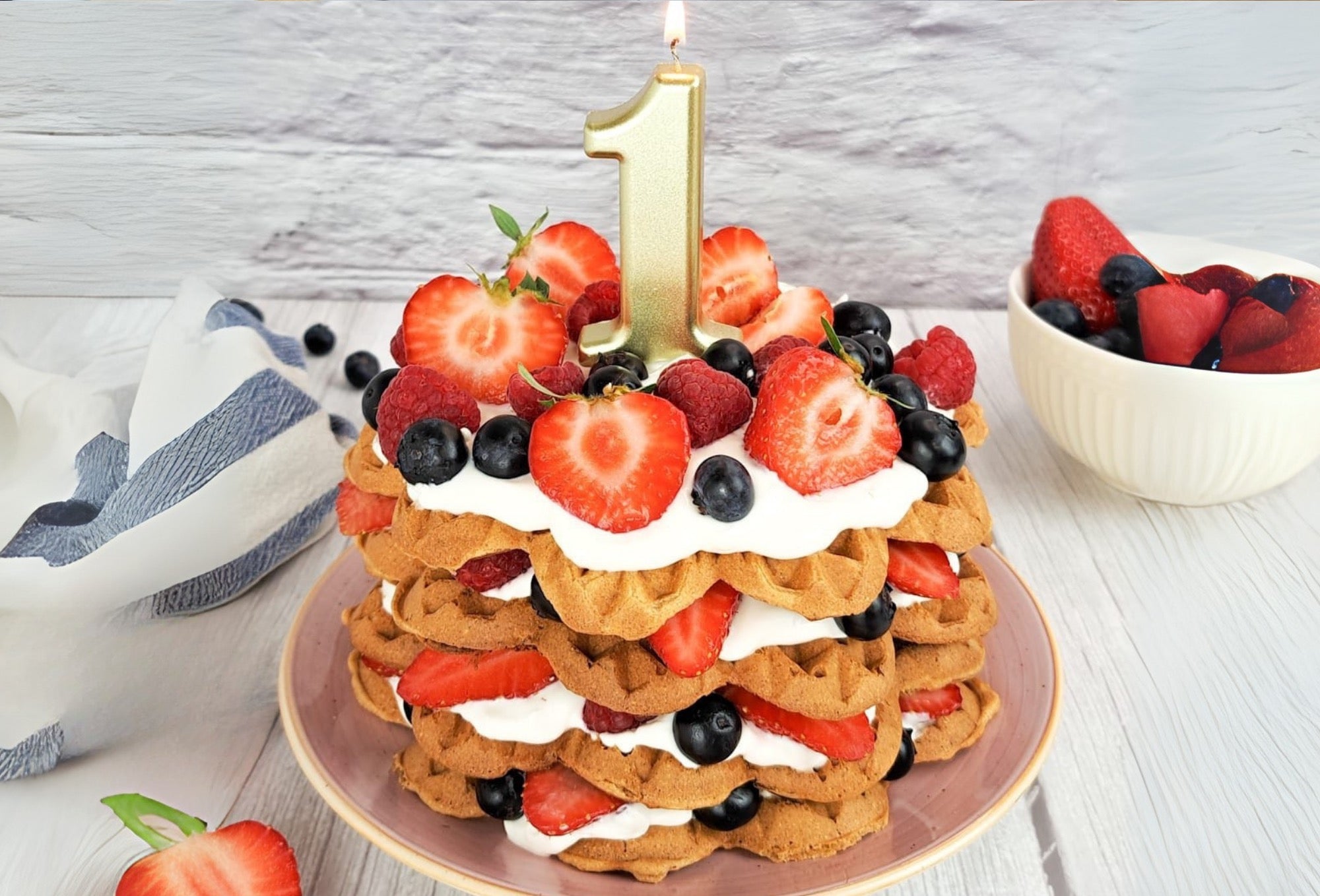 Vollwertige Waffeltorte