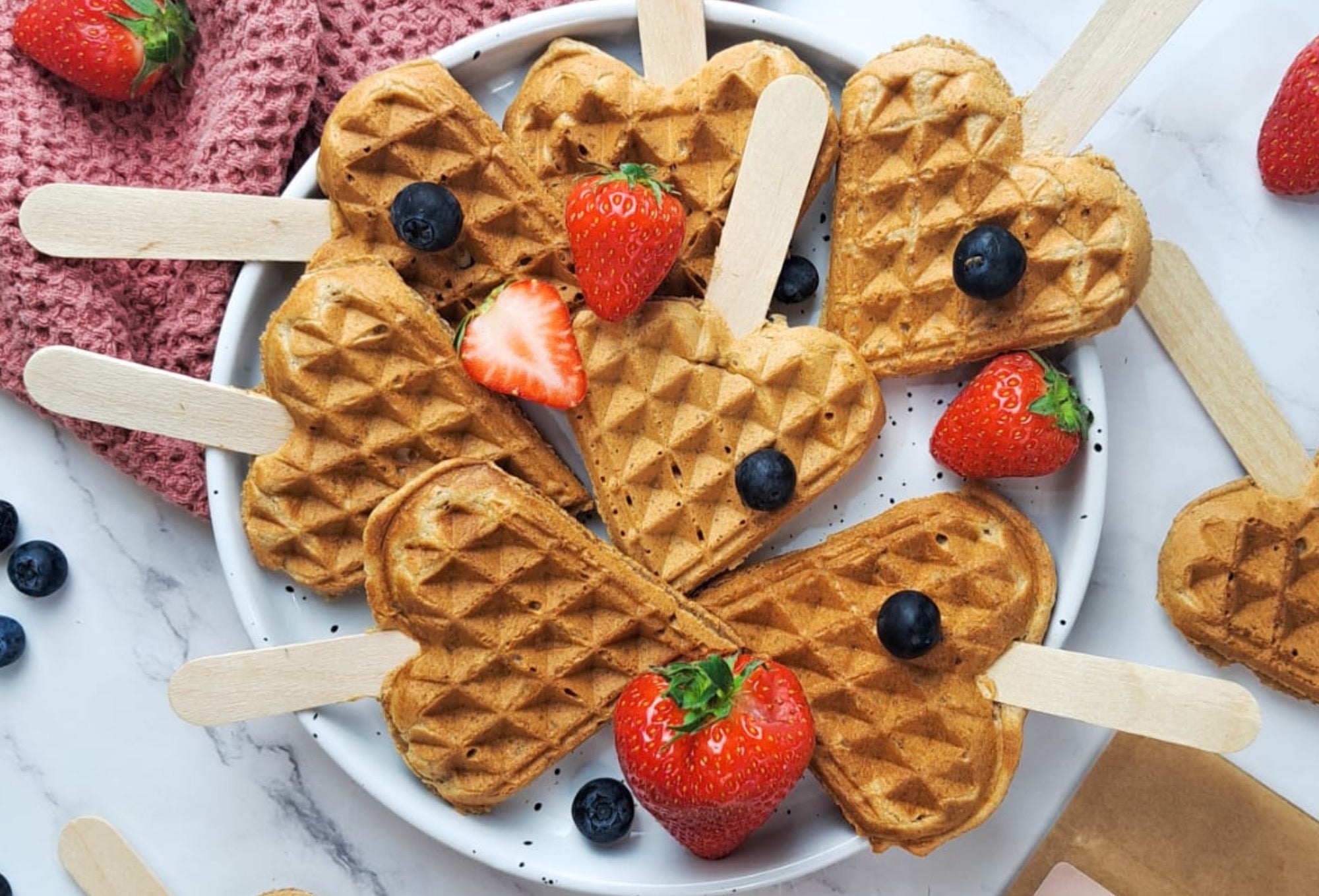 Vollwertige Waffeln am Stil
